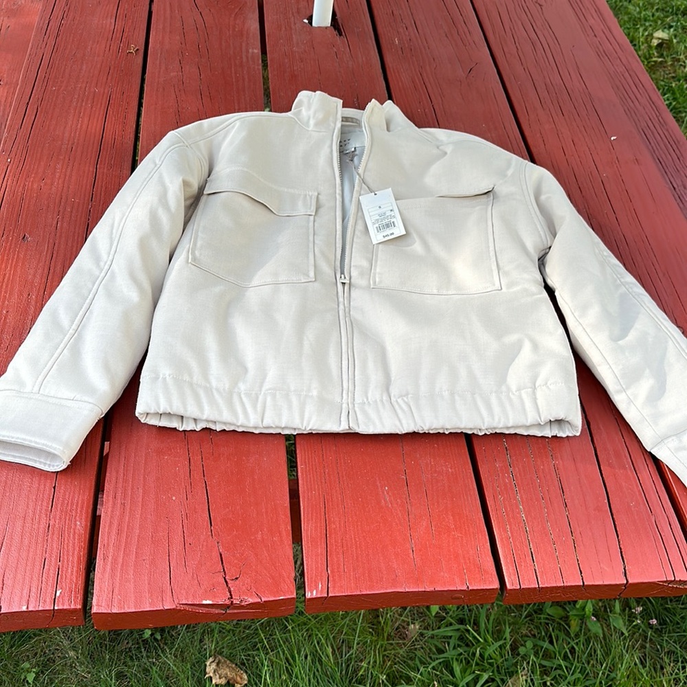 A new day women’s tan jacket size small NWT